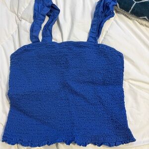 Old Navy Royal Blue Smocked Camisole